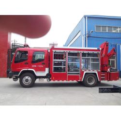 China 6 Wheeled Fire Fighting Vehicle , 177KW Emergency Fire Truck With 5T Crane for sale
