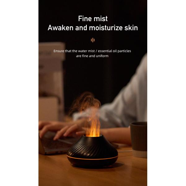 HOMEFISH Small Room Dehumidifier Flame Light Effect PP Fuselage Essential Oil Aromatherapy Machine For Humidification