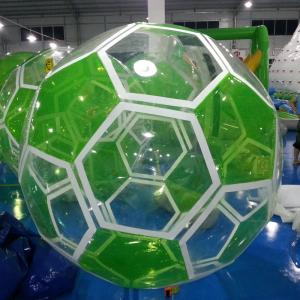 Wholesale 1.0mm PVC White / Green Inflatable Walk On Water Ball from china suppliers