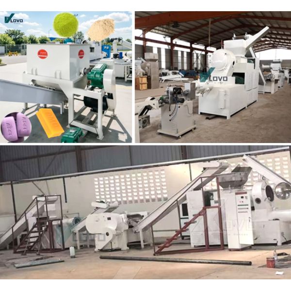 Full Automatic Soap Making Machine Laundry Soap Plodder Machine Soap Stamping and Cutting Machine with PLC System Made in China