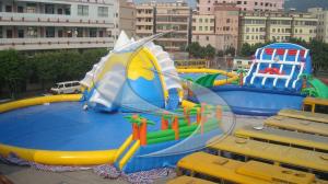 Wholesale Inflatable water park / inflatable pool park giant slide air tight pvc tarpaulin from china suppliers