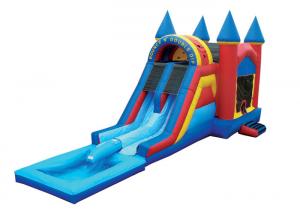 Wholesale EN71 Huge Children Bouncy Castles Inflatable Double Slide With Pool from china suppliers
