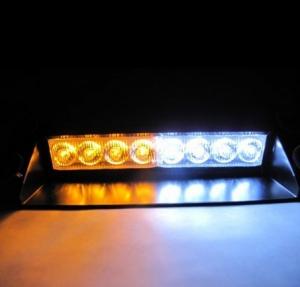 Wholesale White / Amber 8-LED  Strobe Light Lamp Bar Police Emergency Car Boat Truck Dash from china suppliers