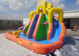 China Yellow Inflatable Pool Slides For Inground Pools 8*6*6m CE EN14960 SGS EN71 on sale