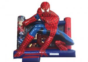 Wholesale Commercial Spiderman Theme for Adult and Kids Inflatable bounce House Castle with Obstacles and Small Tunnel from china suppliers