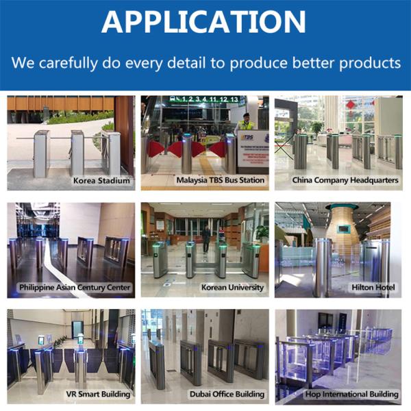 SUS304 Swing Turnstile Gate Stainless Steel IR Swing Barrier Turnstile