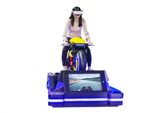 Quality Black 1 Player VR Motorcycle Simulator Indoor Game For Virtual Reality Centre for sale