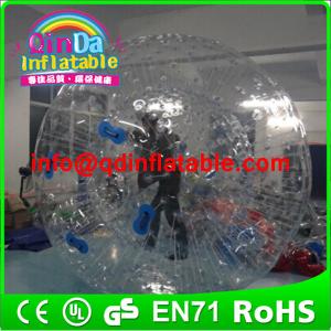 Wholesale QinDa Inflatable water zorb ball human hamster ball rolling ball for grass or hill from china suppliers