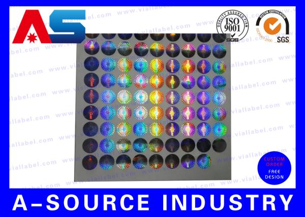 Silver Security Custom Holographic Stickers Label Tamper Proof Seal Custom