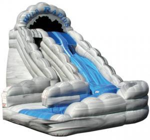 Wholesale Dual Lane Curved Kids Inflatable Water Slide With Landing Enviroment - Friendly from china suppliers