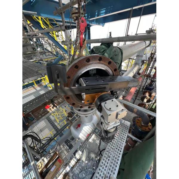 Inside Mounted Pneumatic Flange Facing Machine 610mm RTJ Flange Water Line Processing