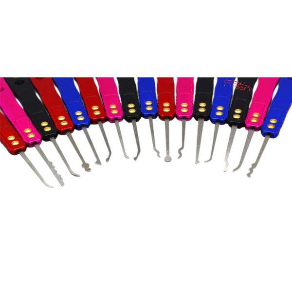 Colorful Lock Pick Set 22 in 1 Aluminum alloy oxidation Auto Lock Pick Kit Locksmith tools