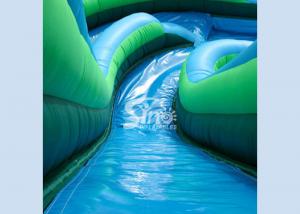 Wholesale Outdoor commercial kids giant inflatable curve water slide with pool made of best pvc tarpaulin from Sino Inflatables from china suppliers