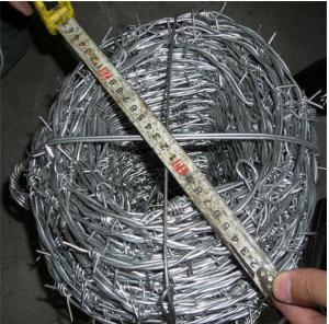 12*14 Bwg  60g High Zinc Coated Galvanized Barbed Wire Positive Used With Protective Fence