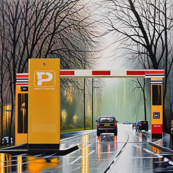 Car Parking and Toll Access Control Automatic Articulated DC Parking Boom Barrier Gate