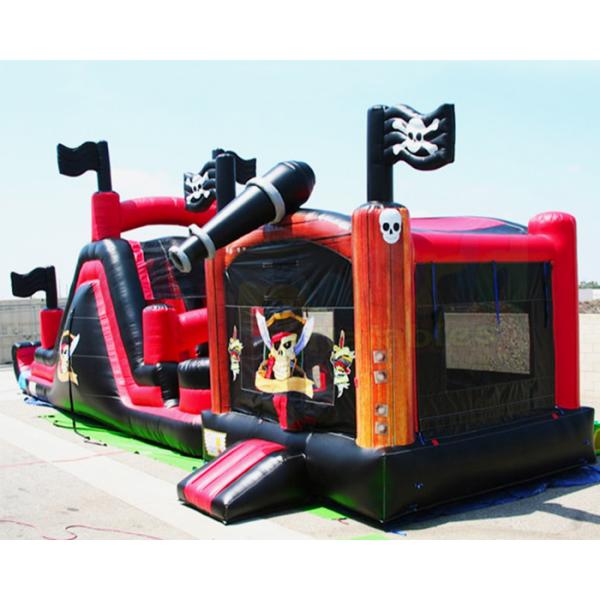 Backyard Pirate Ship Bounce House Inflatables Obstacle Course