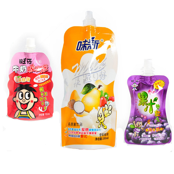 Logo Customized Foil Pouch Packaging Spout For Milk Packaging
