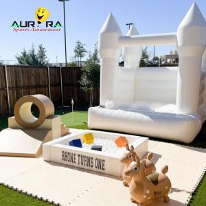 China Party Rental Inflatable Soft Play Equipment Mobile Playground Beige Soft Ball Pit Pool on sale