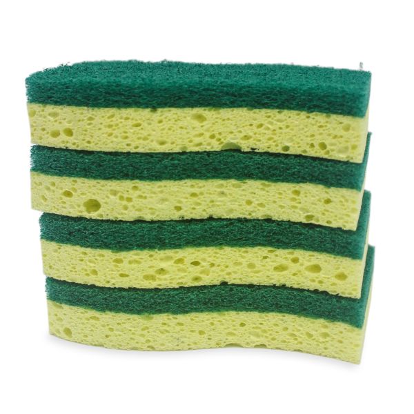 Biodegradable High Absorbency Wood Pulp Kitchen Sponge Gentle On Surfaces