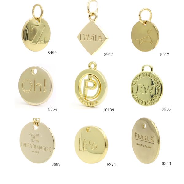 Light Gold Custom Hat Shape Metal Logo With Jump Ring For Keyring Clasp