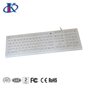 IP68 Washable Silicone Keyboard With Or Without Backlit Keys In White Or Black
