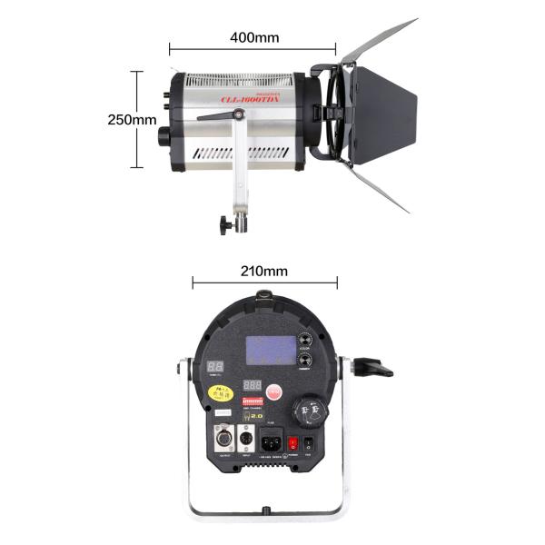 160 Watt LED Studio Lights Spotlight Photography 3000~8000k Manual DMX512 Control