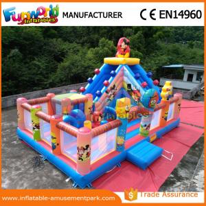 Wholesale Mickey Mouse & Minion Combo Inflatable Bouncer Slide Jumping Castle for Kids from china suppliers