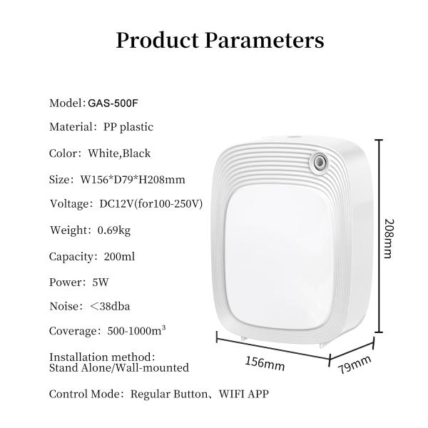 HOMEFISH Twin Fluid Atomization Home Fragrance Diffuser 500-1000CBM