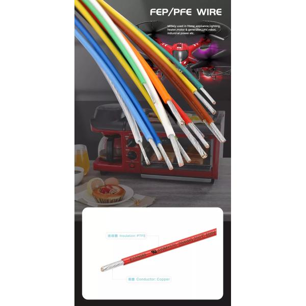UL1570 250C Copper Conductor PTFE Insulation For Electrical Appliance