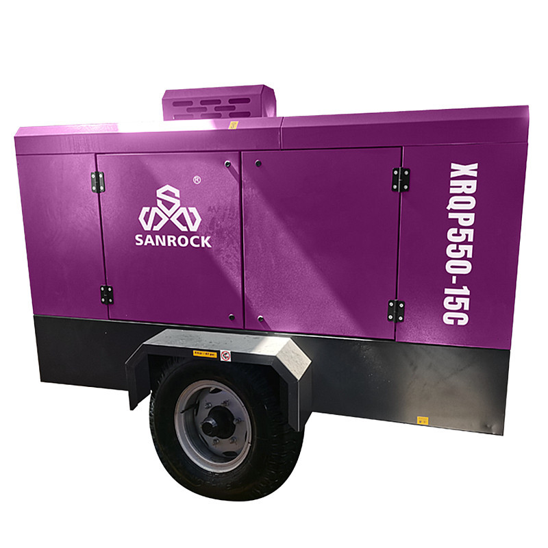 Screw Air Compressor 2 Wheels High Pressure Air Compressor Machine Small Air Compressor