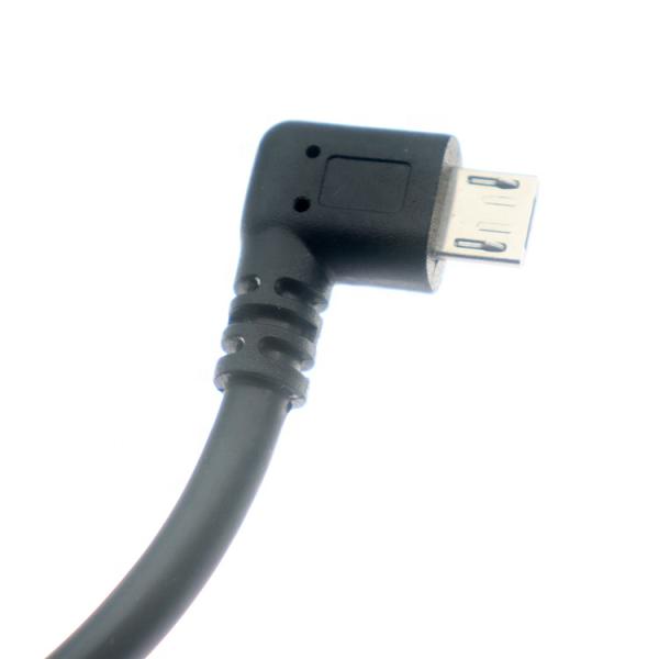 Customized 1m 2m 3m 5m 90 Degree Left Angle Micro B 5p to USB A Male Cable