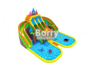 Wholesale Funny castle inflatable amusement park names with pool and inflatable floating toys from china suppliers