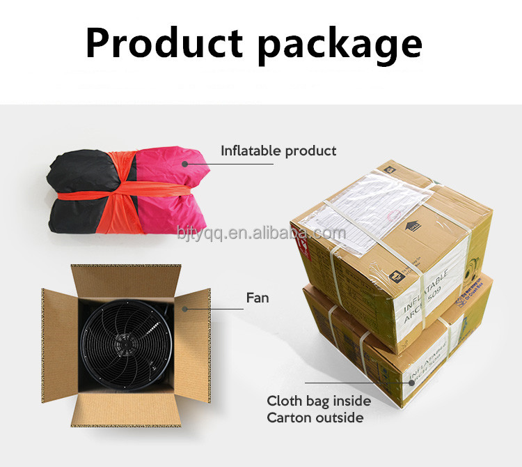 LED Light Inflatable Advertising Balloons Inflatable Air Cube Tent For Rental