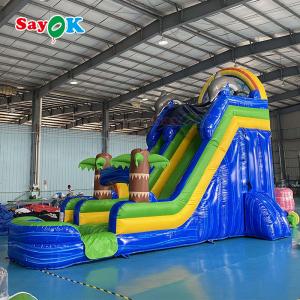 China Outdoor Inflatable Slide Giant Commercial Adult Blow Up Water Slide Jumpers Bounce Logo Printing on sale