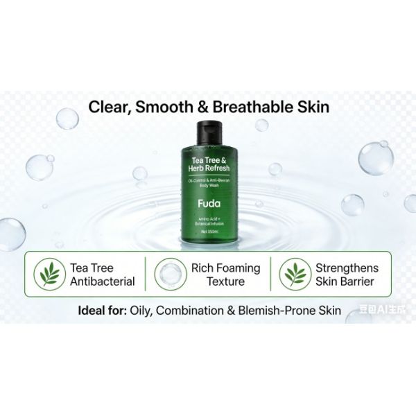 Tea Tree and Vanilla Refreshing Oil-Controlling Shower Gel