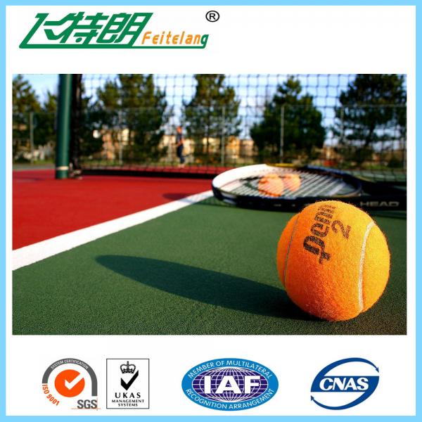 Quality 4mm Silicon PU Sports Flooring / Green Badminton Court Flooring Durable Seamless for sale