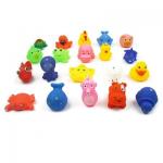 Floating Baby Rubber Bath Toys Animal Shape 12 Pcs Harmless Gifts For Children