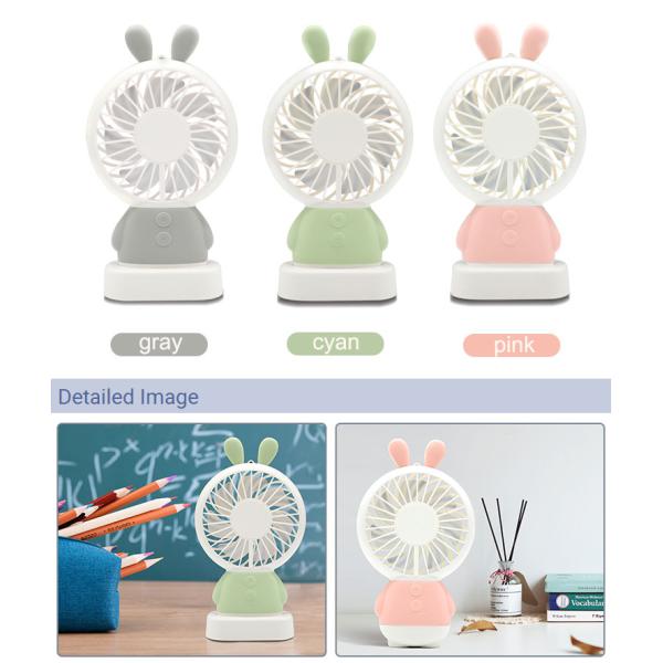 Linglong Rabbit fan usb rechargeable promotional plastic hand held fan