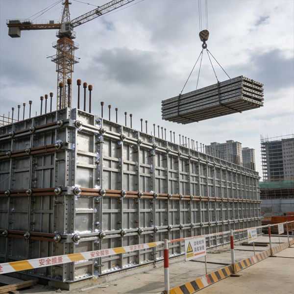 Anti-Corrosion High-Strength Steel Wall Formwork System with Modular Design for Vertical Concrete Construction