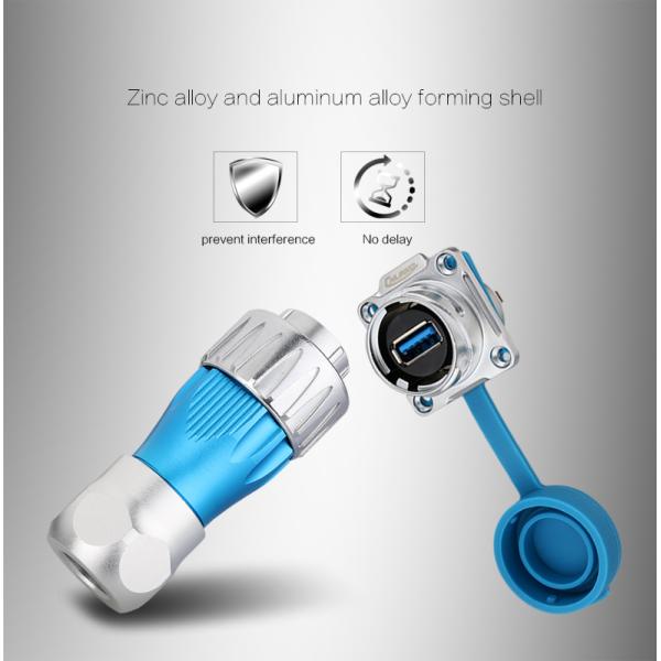 CNLINKO Usb Cable Connector Panel Mount Plug Socket With Dust Cover Ip67 Waterproof Rugged Usb Connector