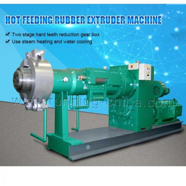 Stable Transmission Hot Feed Rubber Extruder , Precision Single Screw Extruder
