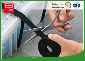 Wholesale gripping hook &amp; loop cable ties in black , Silk printing from china suppliers