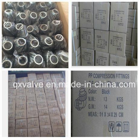 NB-QXHY Plastic Pn16 PP Compression Fitting Fixed Ball Valve for Irrigation System