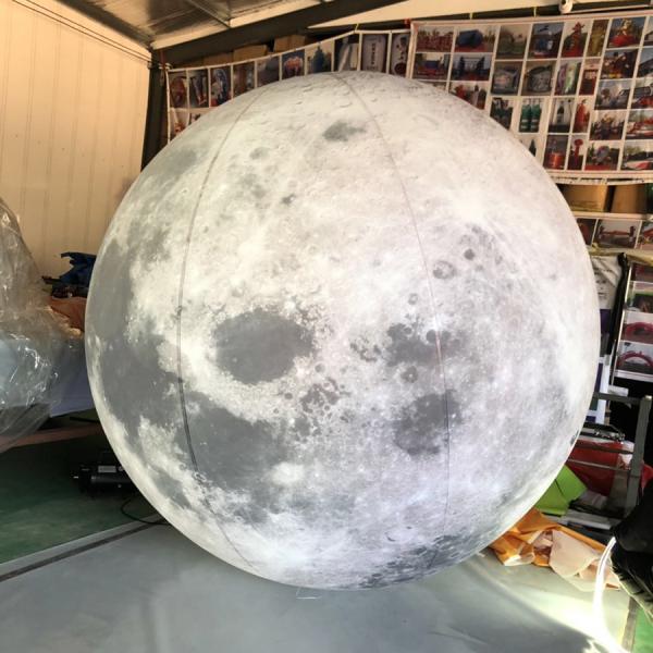 Giant Advertising Inflatable Moon Model With Led Light Large Inflatable Moon Balloon For Decoration