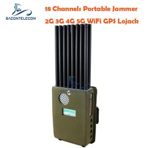 China DC12V 16w Cell Phone Signal Jammer 4G 5G VHF UHF Handheld Signal Blocker on sale