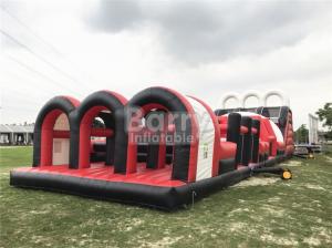 Wholesale Red Great Commercial Obstacle Course Bounce House  , Inflatable Rush Extreme Obstacle from china suppliers