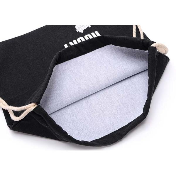 39*30cm Canvas Drawstring Bag Backpack Embroidery Printing OEM ODM