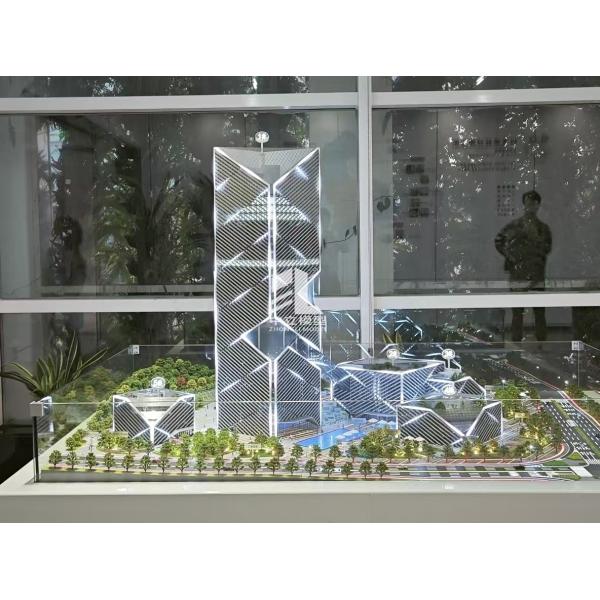 Real Estate Scale Model 1:100 Skyscraper Scale Models LED Illuminated