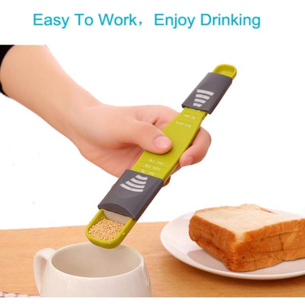 Adjustable Measuring Spoon Double End Adjustable Scale for Cooking