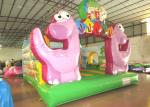 Inflatable Dinosaur Baby Bouncy Castle , Quadruple Stitching Toddler Jumping